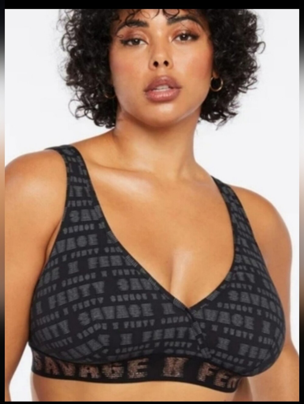 Savage X Fenty Forever Savage Bralette Plus Size Womens Bra Fabric Print